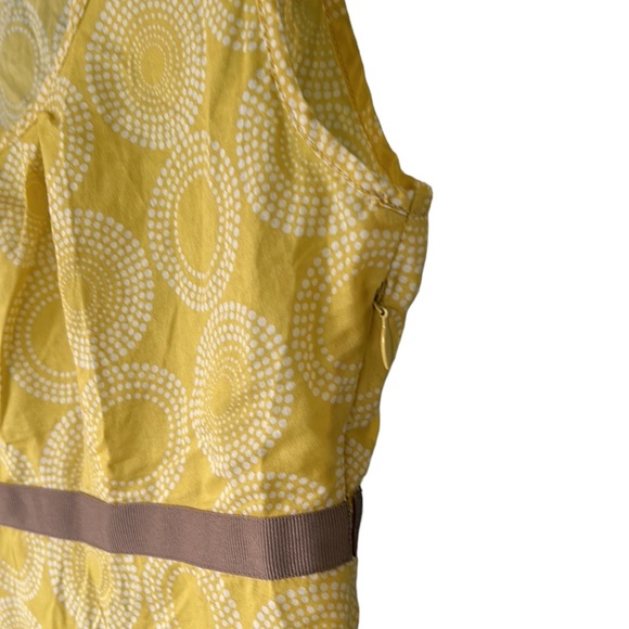 Boden Yellow Geometric Print Ribbon Cropped Tank Top - 4 - Picture 4 of 12